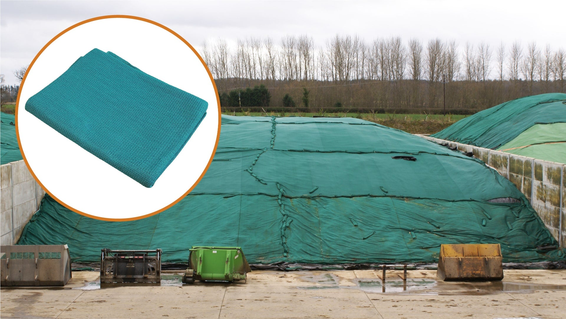 Heavy Duty Silage Covers - Black Polyethylene Farm Silo Covers 14' To 24' Sizes