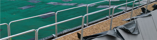 Silostop Handrail System for Safe Working at Height Operation of Silage Clamp
